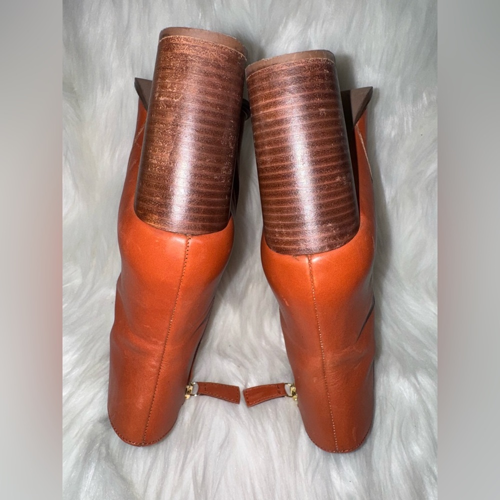 Diba Orange Ankle Boots with Block Heel - Picture 9 of 10
